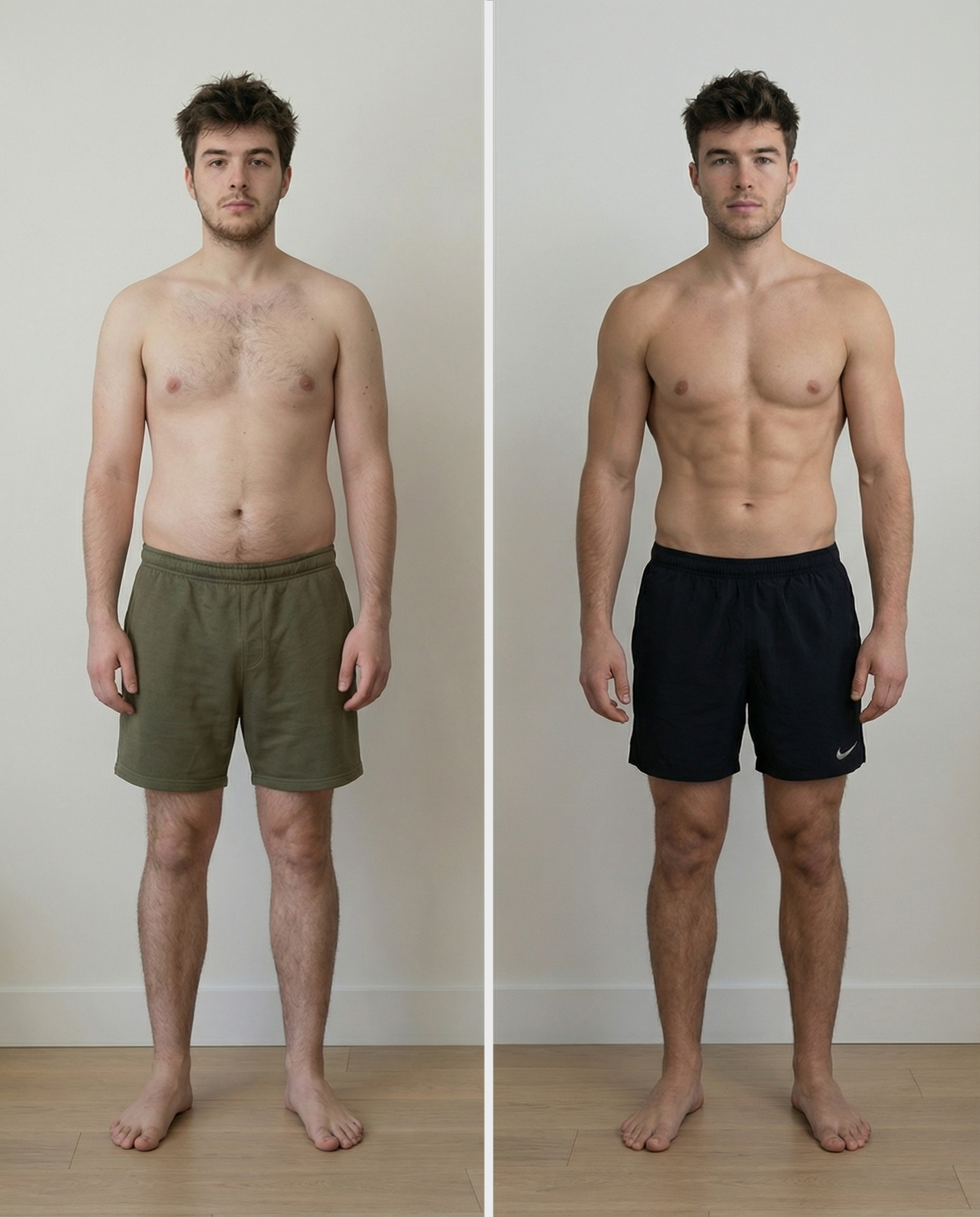 Real client transformation 1 before and after result